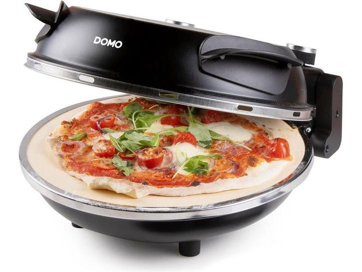 DOMO DO9285PZ - Pizzaoven - 1200 W - keramische steen 32 cm, Tuin en Terras, Pizzaovens, Zo goed als nieuw, Verzenden