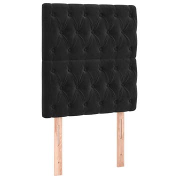 hoofdeind zwart 80cm | Retour deal | Snel weg! (hoofdbord), Huis en Inrichting, Slaapkamer | Bedden, Verzenden, Zwart, 80 cm, Stof