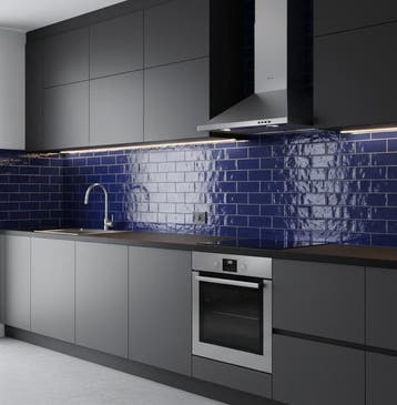Wandtegel Equipe Trendy Handvorm Cobalto Blauw Glans 6,5x13, Nieuw, Minder dan 20 cm, 10 m² of meer, Wandtegels