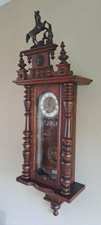 Regulateur wandklok - Antiek Mahoniehout - 1920-1930 -