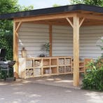 vidaXL Keukenkasten voor buiten MEPPEL 3 st massief, Maison & Meubles, Armoires | Autre, Verzenden