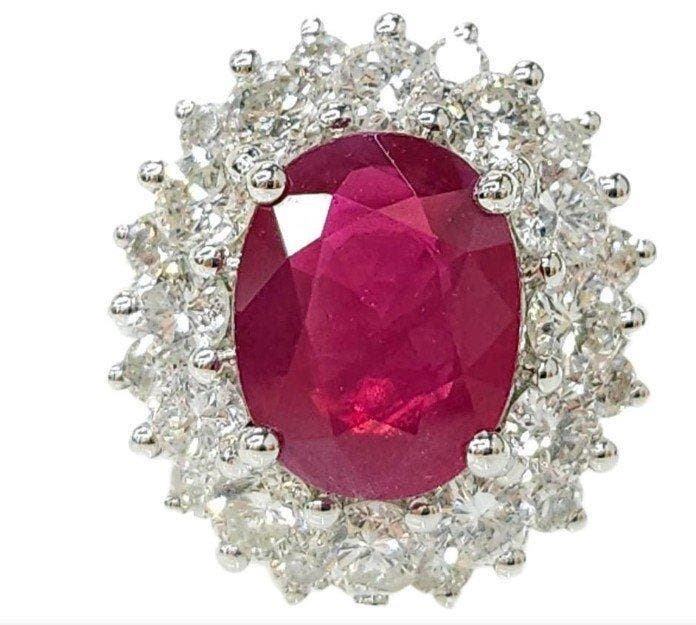 Zonder minimumprijs - Statement ring - 18 karaat Witgoud -, Handtassen en Accessoires, Antieke sieraden