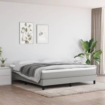 vidaXL Boxspring bed stof lichtgrijs 160x200 cm, Verzenden, Nieuw