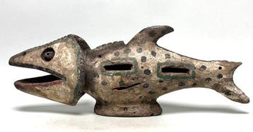 Grote dubbelzijdige Marionette Fish - 50 cm - Bozo - Mali
