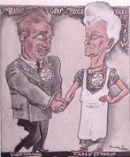 Spotprent In Nazi-Duitsland verboden Nederlandse radio ui..., Antiquités & Art, Verzenden