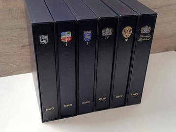 Accessoires - 6 Davo LX albums, Gestempeld