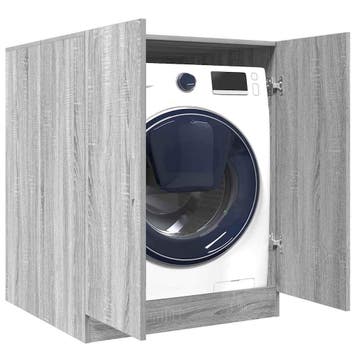 vidaXL Wasmachinekast 71x71,5x91,5 cm grijs sonoma, Verzenden