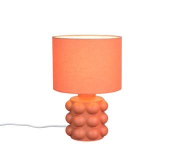 Trio KATE tafellamp | E14 Fitting | abrikoos | Ø 20 cm | IP2, Verzenden, Nieuw