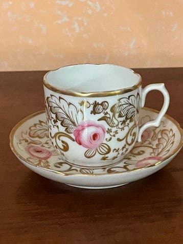 Vecchia Parigi fine del 1800 - Koffieservies (24) - Rose e, Antiek en Kunst