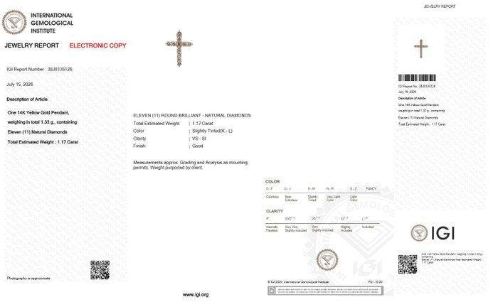Sans prix de réserve - Pendentif en forme de croix - 14, Bijoux, Sacs & Beauté, Bijoux anciens