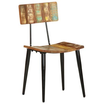 vidaXL Eetkamerstoelen 2 st massief gerecycled hout, Verzenden, Nieuw