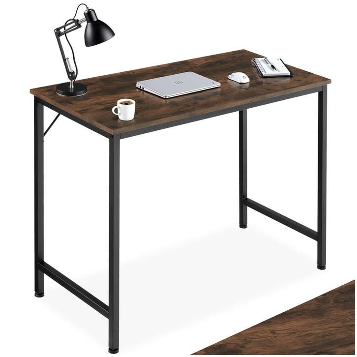 Bureau Jenkins - Industrieel hout donker, rustiek, 80 cm, Maison & Meubles, Bureaux, Envoi