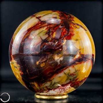 Zeldzame natuurlijke topkwaliteit mookaïet Sphere- 1676.18 g