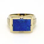 Ring - 14 karaat Geel goud Lapis lazuli - Lapis lazuli, Handtassen en Accessoires, Nieuw