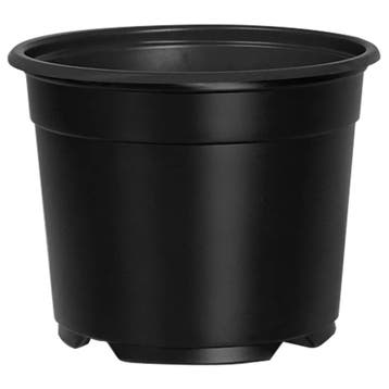 vidaXL Ronde Bloempot 100 st Zwart Ø 10 x 8 cm Kunststof, Verzenden