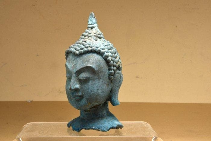 Buste ancien de Bouddha, Laos - Bronze - Laos - fin du XIXe, Antiek en Kunst, Kunst | Niet-Westerse kunst