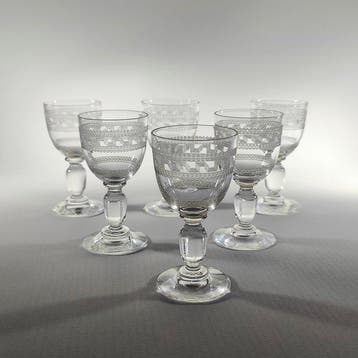 Val Saint Lambert - Verre à eau (6) - Service Marthe de 1904