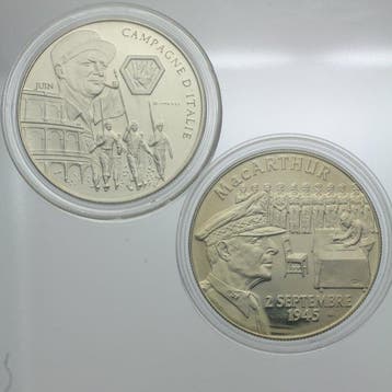 Frankrijk. 6 Médailles BE 1914-1918 et 1939-1945 (Zonder