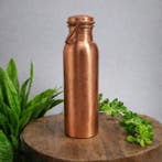 Puur koperen waterfles flower of life mat met handgreep ±, Ophalen of Verzenden, Nieuw