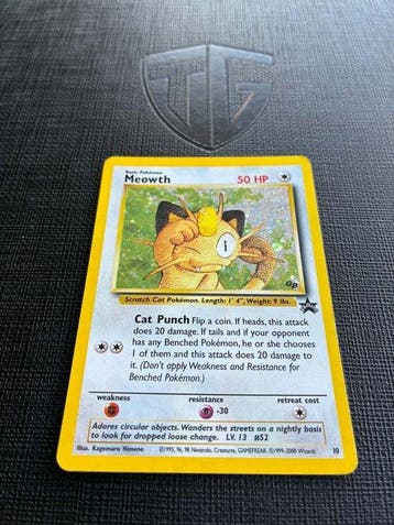 Pokémon - 1 Card - Meowth 10 Foil, Holo, Promo card - WOTC, Nieuw