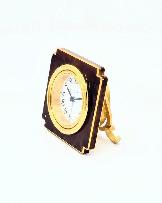 Reisklok - Cartier - Messing, Emaille - 1960-1970 -, Antiek en Kunst, Antiek | Klokken