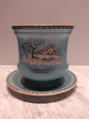 Petrus Regout - Jardinière - Aardewerk - Antique cachepot, Antiek en Kunst