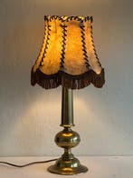 Lampe de table - Laiton, Cuir - lampe de table