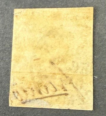 Zwitserland 1853 - 1fr Violet Grey - Zum. N. 27, Gestempeld