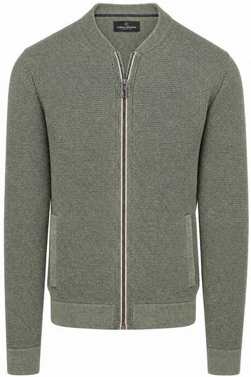 CASAMODA Gilet Zip Structure Groen maat Maat 52/54 (L) Heren, Maat 52/54 (L), CASAMODA, Verzenden, Nieuw