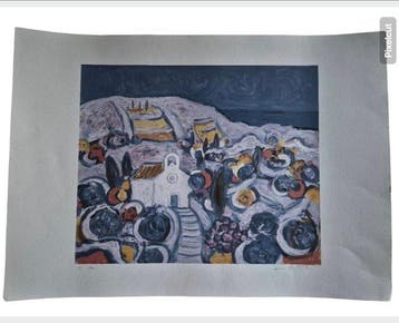 Ðuro Pulitika (1922-2006) - Blue landscape, Antiquités & Art