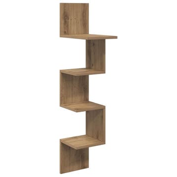 vidaXL Wandplank Muurmontage Artisanaal eiken 32 x 21 x 107, Verzenden, Nieuw