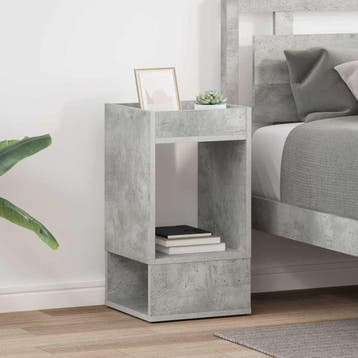 vidaXL Bijzettafel 2 st Beton Grijs 30 x 30 x 56 cm Bewerkt, Verzenden, Nieuw