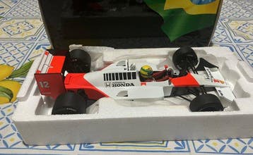 Minichamps 1:18 - Modelauto - Ayrton Senna McLaren Honda mp, Nieuw