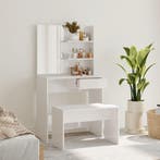vidaXL Kaptafelset 74,5x40x141 cm hoogglans wit, Huis en Inrichting, Verzenden, Nieuw