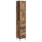 vidaXL Kast Set 2 pcs Oud hout 34,5 x 34,5 x 90 cm Bewerkt, Huis en Inrichting, Kasten | Overige, Verzenden, Nieuw