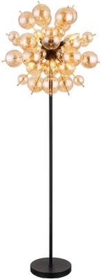 2dekans | Vloerlamp TOKKI Glas 154.0cm Matt zwart | smoked, Ophalen of Verzenden