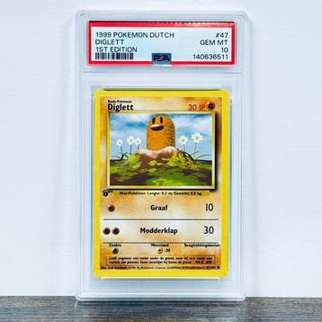Pokémon Graded card - 1st Edition Diglett - Base Set 47 –, Nieuw