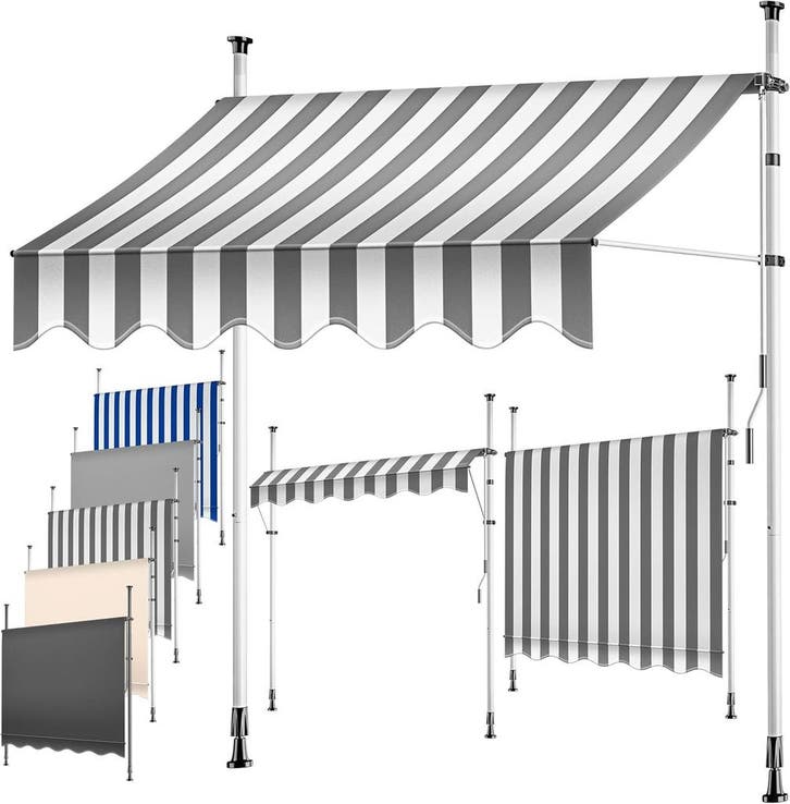 Klemluifel - Balkon luifel - Verticale luifel - 150 cm - Gri, Tuin en Terras, Schaduwdoeken, Nieuw, Verzenden