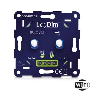 Wifi - LED - dimmer - duo - | - 2x0-100w - | - fase - afsni, Verzenden