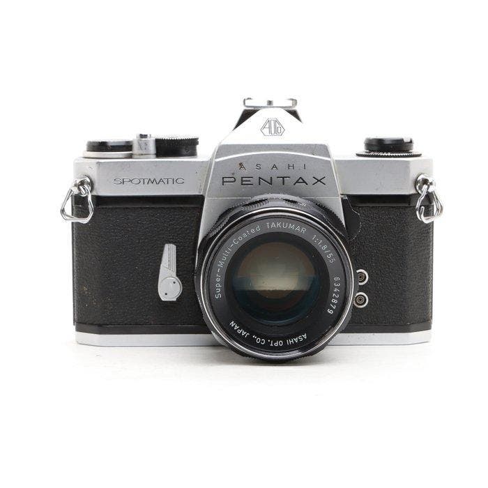 Pentax spotmatic + Takumar 55mm f/1.8 + Super-Takumar 135mm, Audio, Tv en Foto, Fotocamera's Analoog