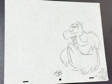 Walt Disney - Oorspronkelijke animatietekening van een gier