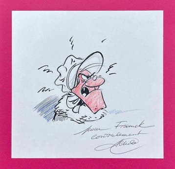 Achdé - 1 Originele tekening met handtekening - Lucky Luke -, Nieuw