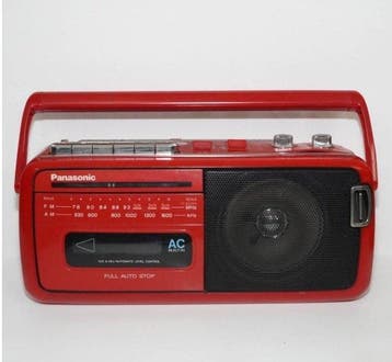 Panasonic - RX-M50 Radio Cassette Recorder – Red – Working –