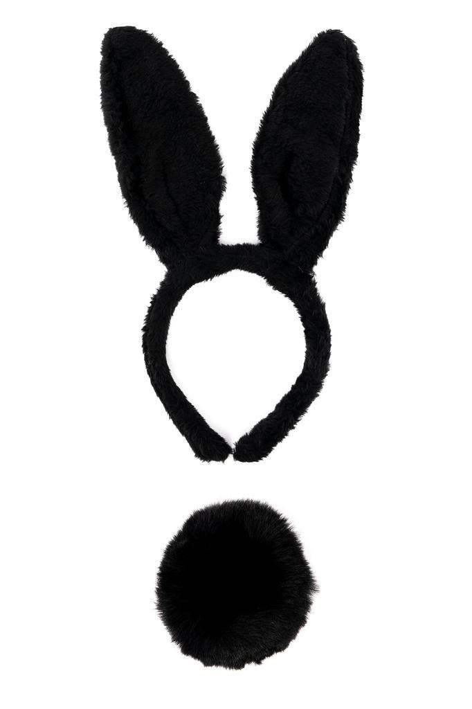 KIMU® Haarband Konijn Zwart met StaartDiadeem Konijnenoren O, Kleding | Dames, Carnavalskleding en Feestkleding, Nieuw, Ophalen of Verzenden