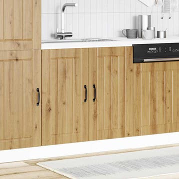 vidaXL Spoelbakonderkast Lucca bewerkt hout artisanaal, Verzenden