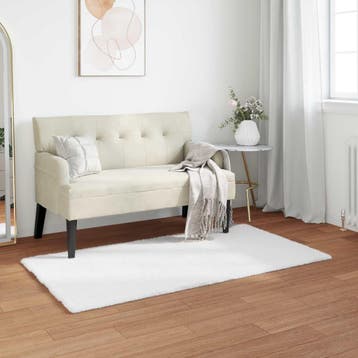 vidaXL Antislip vloerkleed van imitatie konijnenbont OLITE, Verzenden, Nieuw