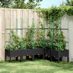 vidaXL Plantenbak met latwerk 160x120x142,5 cm polypropeen, Verzenden, Nieuw