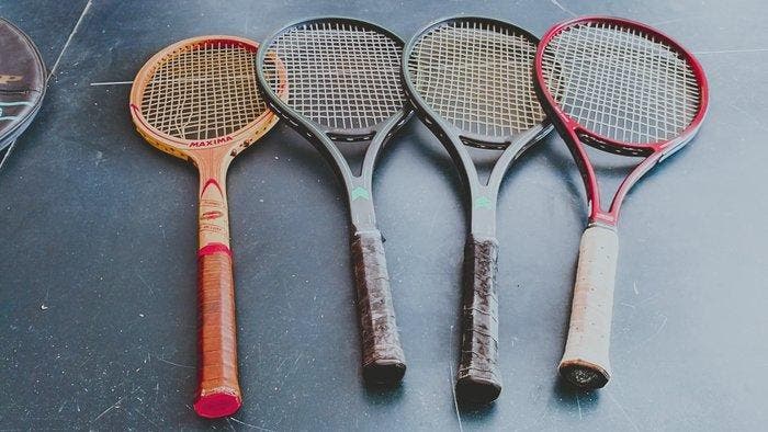 Set N° 4 racchette da tennis vintage - Différentes marques -, Collections, Collections Autre