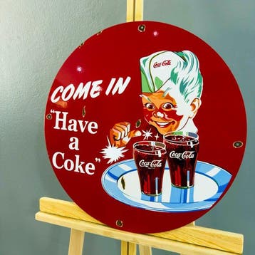 Coca-Cola Have a Coke Oud/Vintage Reklamebord – XL 50 cm -