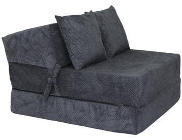 Logeer Matras Opvouwbaar | Antraciet Velvet | Laatste Stuks!, Ophalen of Verzenden